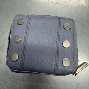 Hammitt Gray Leather Wallet with Silver Studs